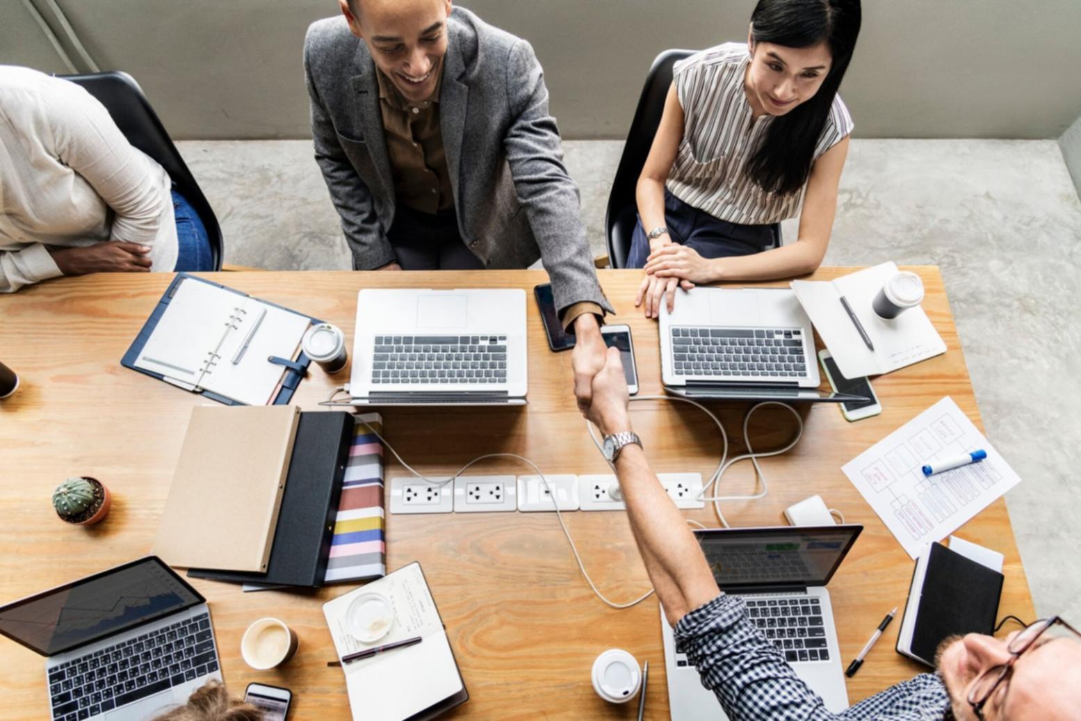 Family reviewing investment options together at home