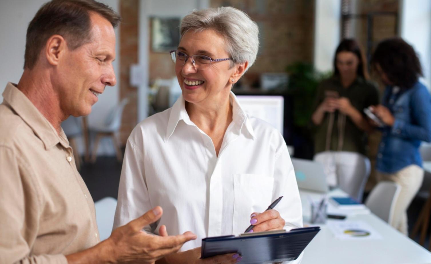 Family reviewing financial documents together while planning their investment strategy